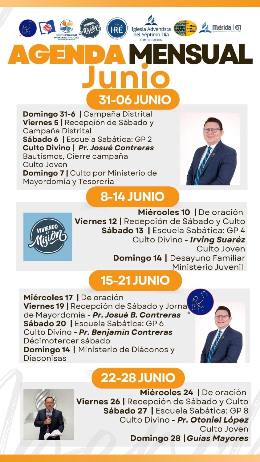 Calendario Mes de Junio